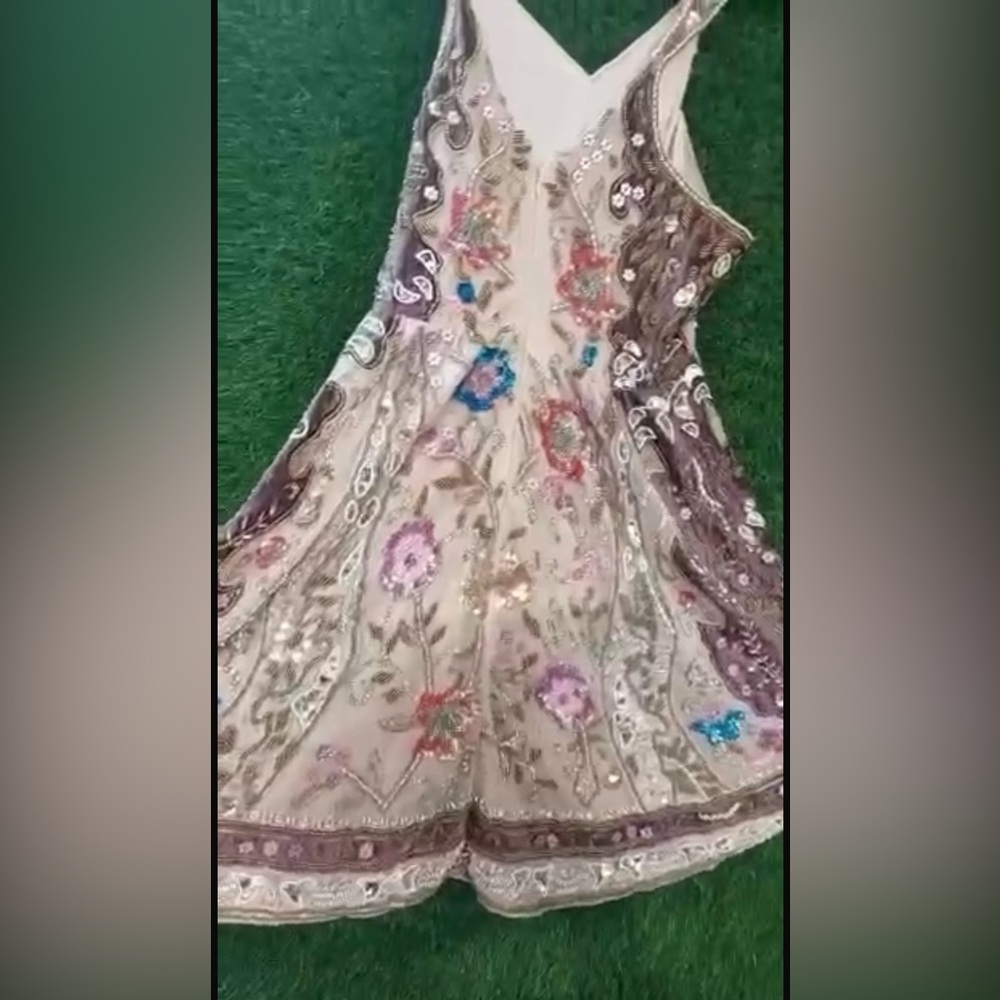 Designer Paris fashion week Jumpsuit hand embroidered